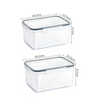 Refrigerator Storage Box Fridge Organizer Fresh Vegetable Fruit Boxes Drain Basket Storage Containers Pantry Kitchen Organizer - CheffyCorner