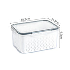 Refrigerator Storage Box Fridge Organizer Fresh Vegetable Fruit Boxes Drain Basket Storage Containers Pantry Kitchen Organizer - CheffyCorner