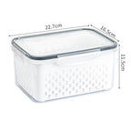 Refrigerator Storage Box Fridge Organizer Fresh Vegetable Fruit Boxes Drain Basket Storage Containers Pantry Kitchen Organizer - CheffyCorner