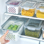 Refrigerator Storage Box Fridge Organizer Fresh Vegetable Fruit Boxes Drain Basket Storage Containers Pantry Kitchen Organizer - CheffyCorner