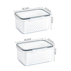 Refrigerator Storage Box Fridge Organizer Fresh Vegetable Fruit Boxes Drain Basket Storage Containers Pantry Kitchen Organizer - CheffyCorner