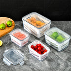 Refrigerator Storage Box Fridge Organizer Fresh Vegetable Fruit Boxes Drain Basket Storage Containers Pantry Kitchen Organizer - CheffyCorner