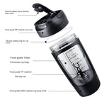 USB Electric Portable Whey Protein Shaker bottle | Rechargeable Gym BA Free Cocktail Blend - CheffyCorner
